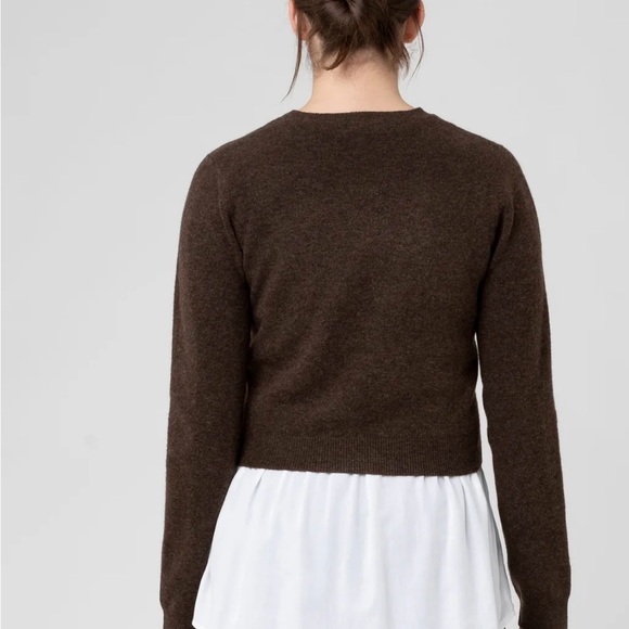 Ripe Sandy Detatchable Nursing/Maternity KnitChocolate and White Layered Sweater - Picture 4 of 15